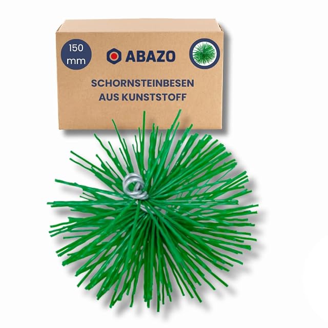A 150 millimetre plastic bristle chimney sweeping brush for ceramic and stainless liners
