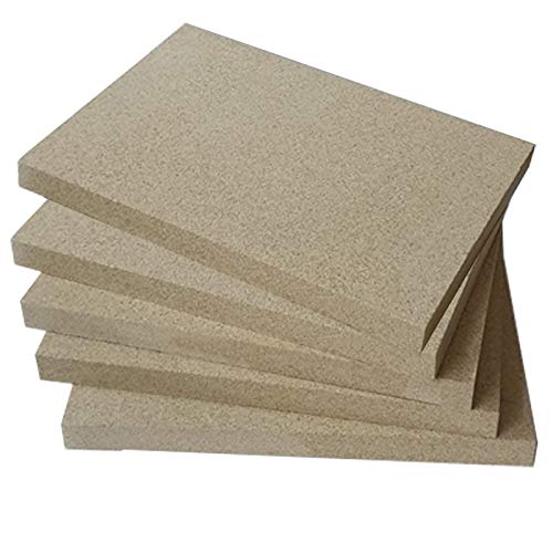 Five vermiculite boards measuring 400 by 600 millimetres at 30 millimetres thick