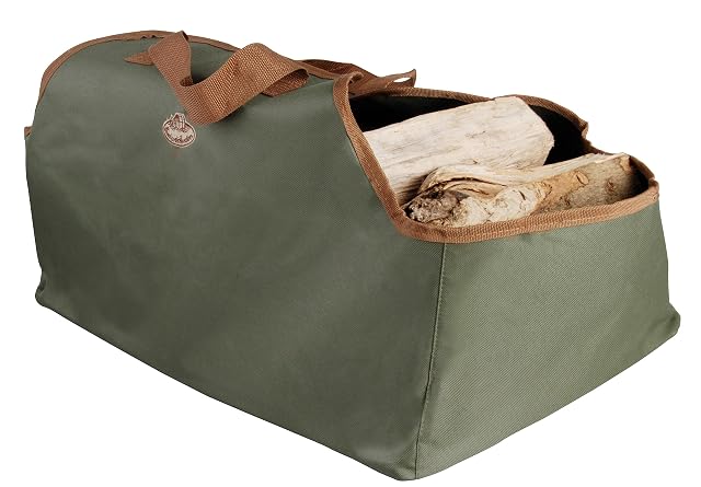 A firewood carrying bag from a garden accessories brand
