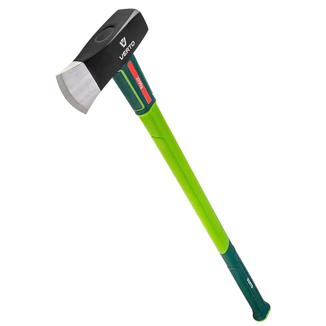 Verto professional axe with a steel head and a long yellow fibreglass shaft