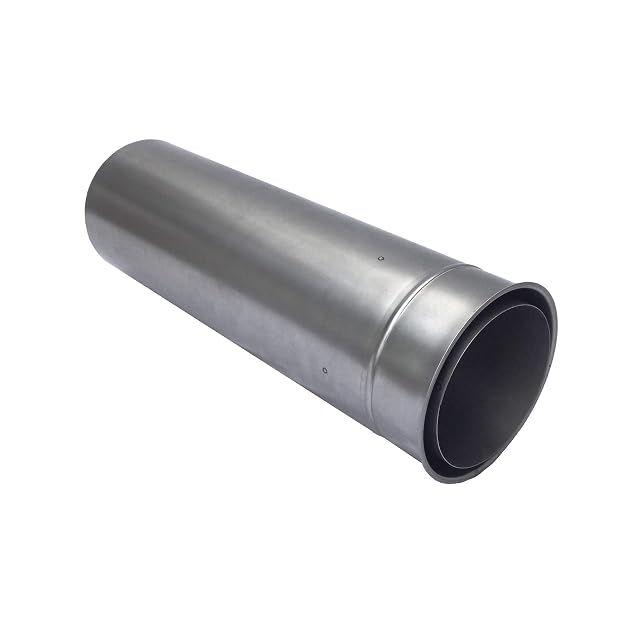 A 500 millimetre twin-wall stove pipe wall sleeve of 150 millimetres diameter
