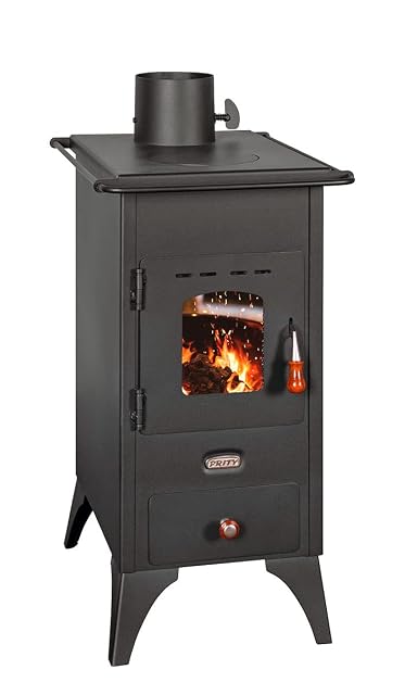 Small OtoSystem Mini SP wood-burning stove standing on four legs